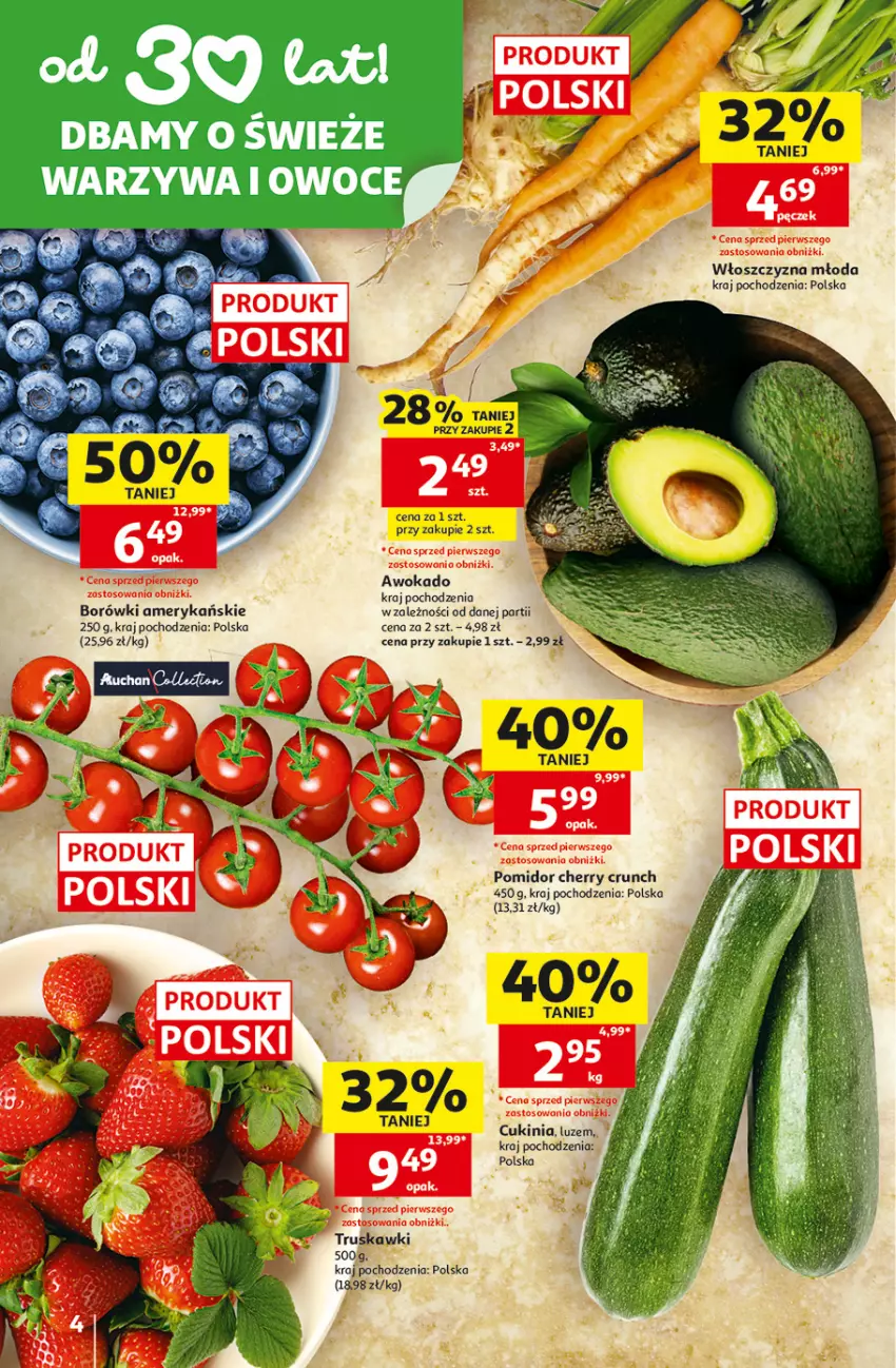 Gazetka promocyjna Auchan - Gazetka 30 Lat Hipermarket Auchan - ważna 16.07 do 22.07.2026 - strona 4 - produkty: Truskawki