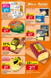 Gazetka promocyjna Auchan - Gazetka 30 Lat Hipermarket Auchan - Gazetka - ważna od 22.07 do 22.07.2026 - strona 21 - produkty: Mozzarella, Cheddar, Ser, Serek, Gouda, LG