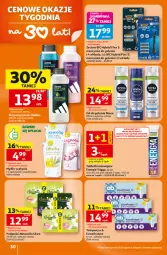 Gazetka promocyjna Auchan - Gazetka 30 Lat Hipermarket Auchan - Gazetka - ważna od 22.07 do 22.07.2026 - strona 30 - produkty: Mydło w płynie, Naturell, Mus, BIC, Tablet, Adidas, Tampony, Szynka, Podpaski, Maszynka, Mydło, Maszynka do golenia, O.B., Nivea, Naturella