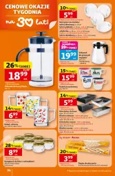Gazetka promocyjna Auchan - Gazetka 30 Lat Hipermarket Auchan - Gazetka - ważna od 22.07 do 22.07.2026 - strona 34 - produkty: Piec, Ser, Por, Dzbanek, Papier, Talerz obiadowy, Salaterka, Keksówka, Talerz, Talerz deserowy, Kubek, Deser, Papier do pieczenia, Talerz głęboki
