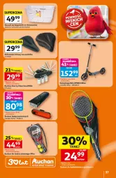 Gazetka promocyjna Auchan - Gazetka 30 Lat Hipermarket Auchan - Gazetka - ważna od 22.07 do 22.07.2026 - strona 37 - produkty: Kosz, Rower, Hulajnoga, Pokrowiec, Zestaw kluczy