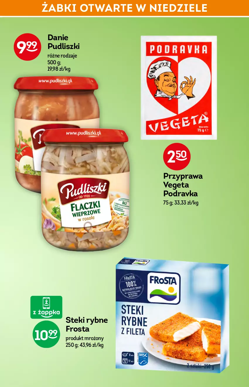 Gazetka promocyjna Żabka - ważna 19.01 do 26.01.2022 - strona 33 - produkty: Frosta, Podravka, Pudliszki, Stek, Vegeta