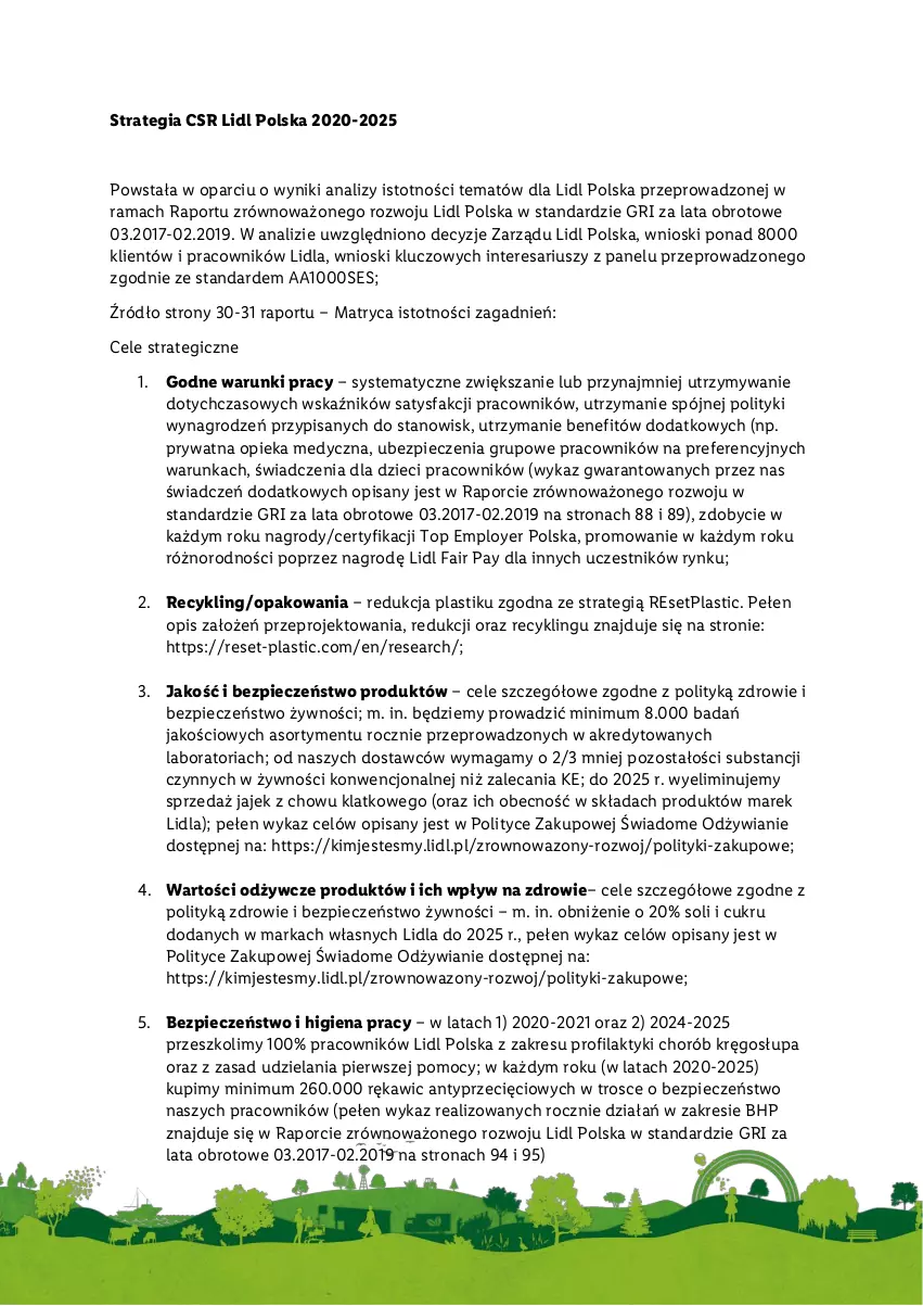 Gazetka promocyjna Lidl - Strategia CSR Lidl Polska - ważna 18.02.2020 do 18.02.2030 - strona 1 - produkty: Dzieci, Fa, HP, O nas, Piec, Por, Rama, Top, Wazon, Zdrowie