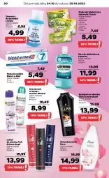 Gazetka promocyjna Netto - Artykuły spożywcze - Gazetka - ważna od 29.10 do 29.10.2022 - strona 20 - produkty: Naturell, Listerine, Dezodorant, Pasta do zębów, Schwarzkopf, Taft, Dove, Zmywacz do paznokci, Płyn do płukania, Szampon, Podpaski, Garnier, Lakier do włosów, Blend-a-Med, Lakier, Naturella