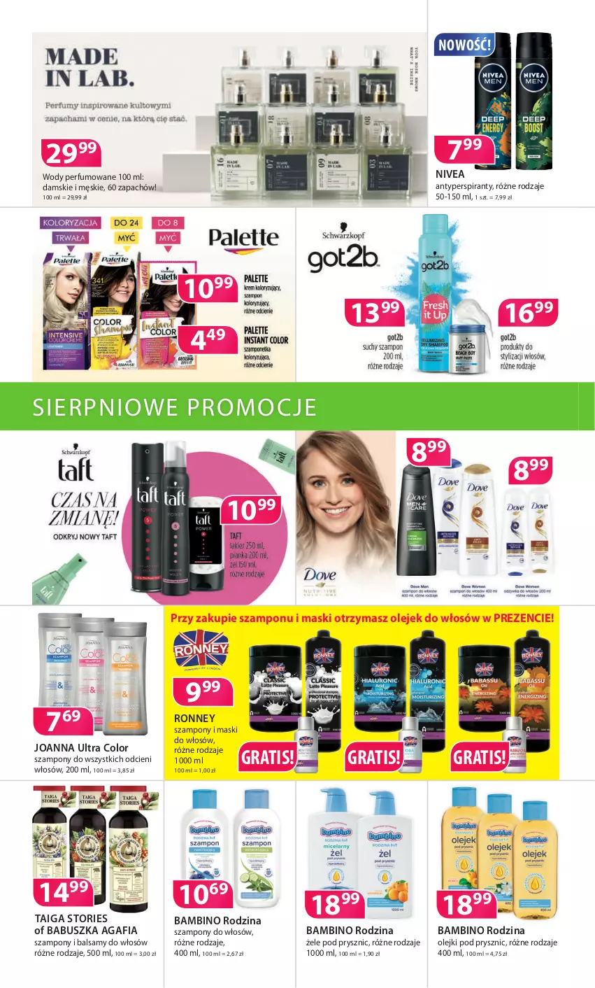 Gazetka promocyjna Drogerie Polskie - Gazetka - ważna 13.08 do 31.08.2021 - strona 4 - produkty: Antyperspirant, Gra, Joanna, Nivea, Olej, Perfum, Szampon