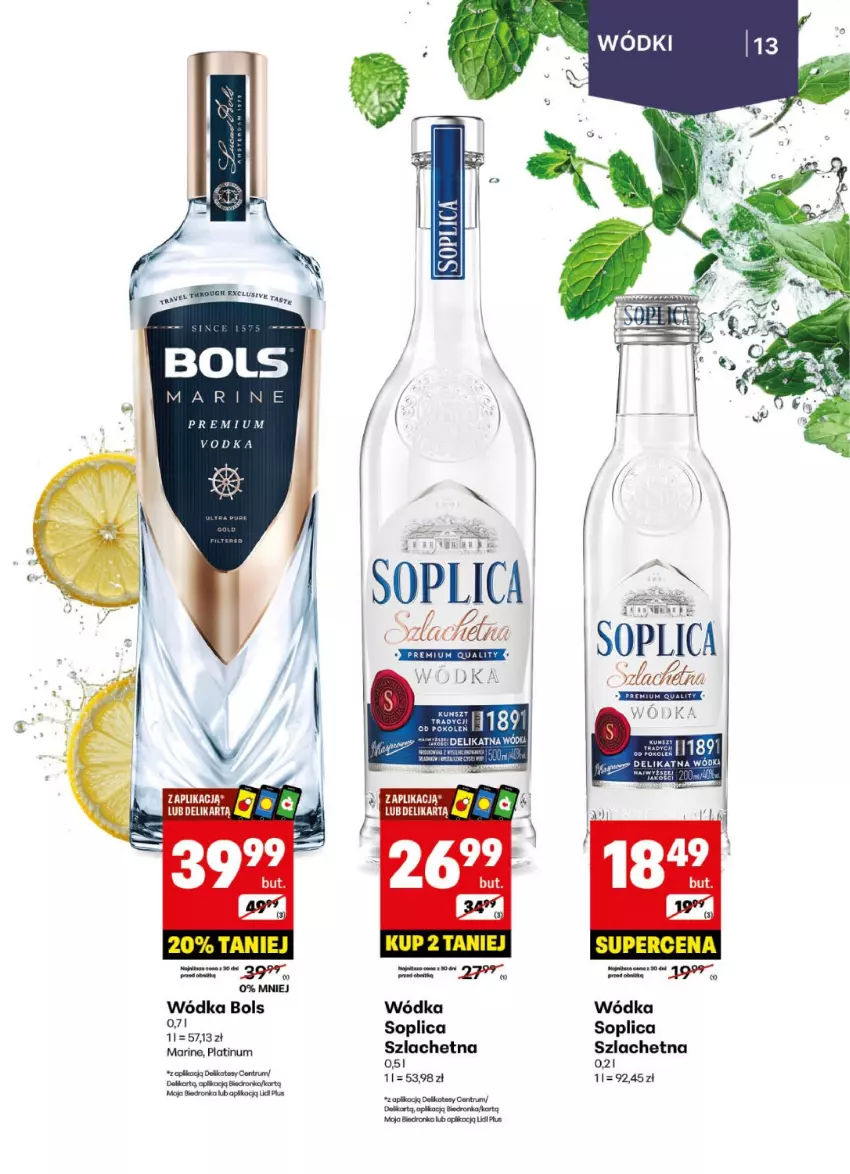 Gazetka promocyjna Delikatesy Centrum - DeliBarek DC22-DC23 - ważna 26.05 do 08.06.2025 - strona 13 - produkty: Bols, Dron, Fa, Soplica, Wódka