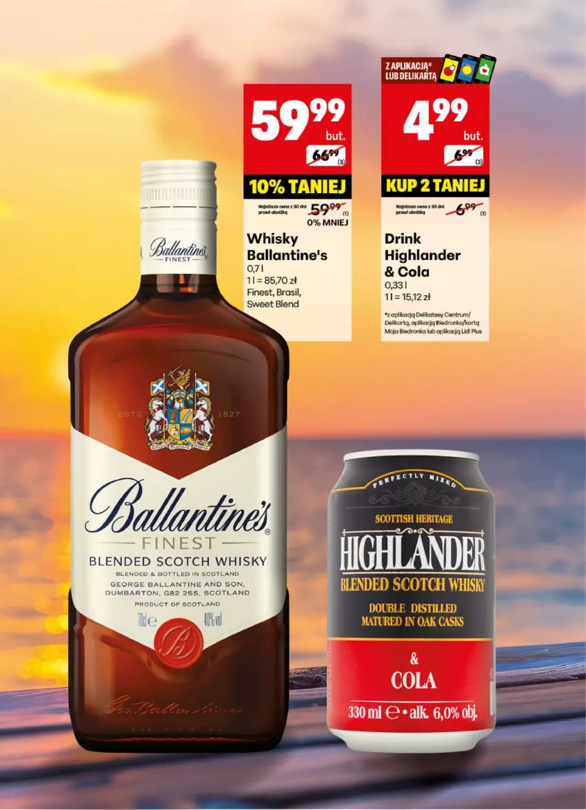 Gazetka promocyjna Delikatesy Centrum - DeliBarek DC22-DC23 - ważna 26.05 do 08.06.2025 - strona 18 - produkty: Ballantine's, Dron, Rum, Whisky