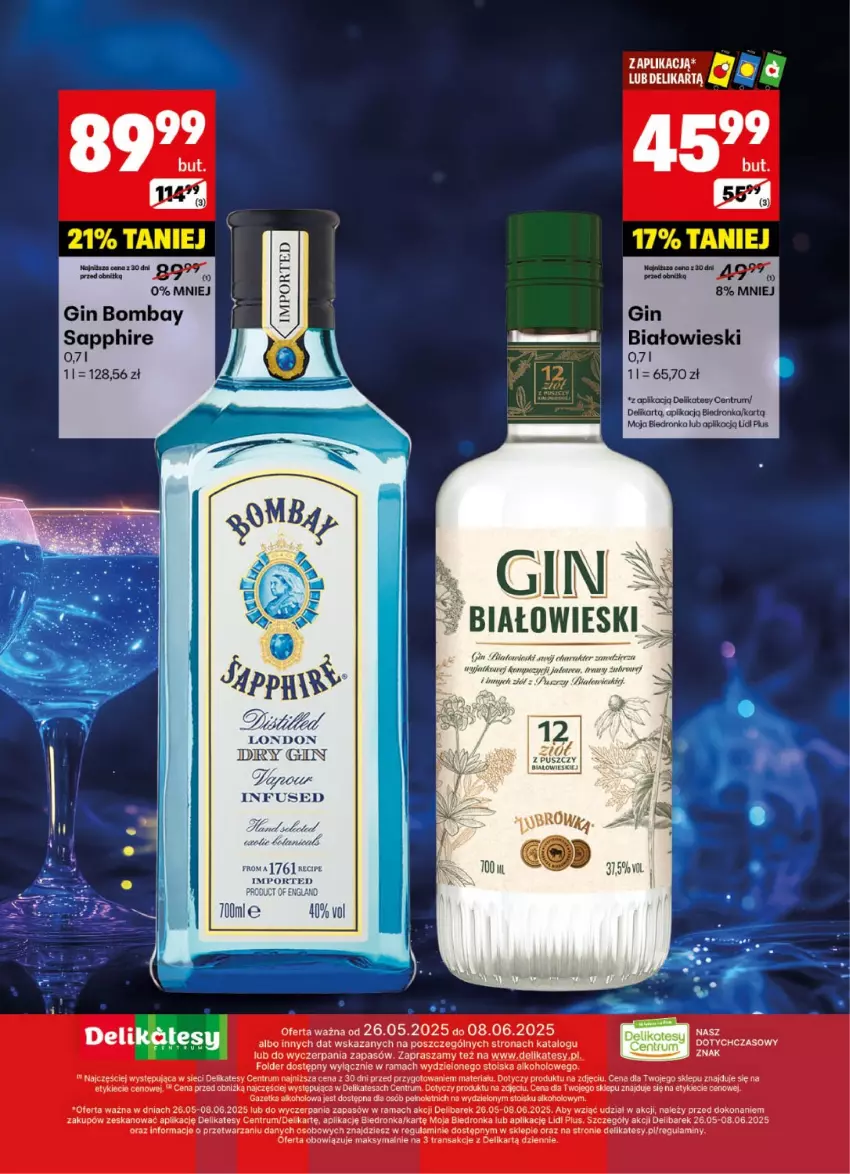 Gazetka promocyjna Delikatesy Centrum - DeliBarek DC22-DC23 - ważna 26.05 do 08.06.2025 - strona 22 - produkty: Dron, Gin, Mola, Por, Rama, Rum, Tran
