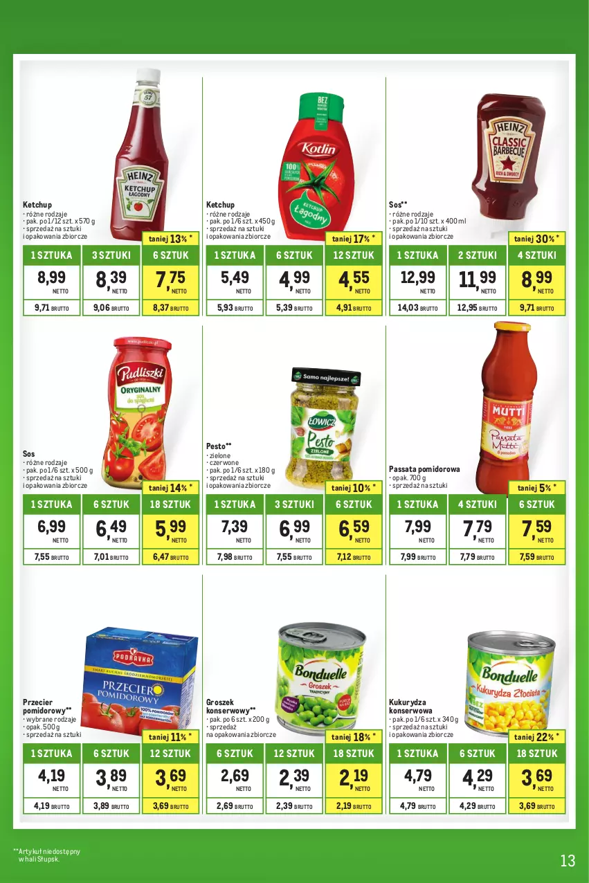 Gazetka promocyjna Makro - Kupujesz więcej płacisz mniej - oferta z alkoholem - ważna 01.06 do 30.06.2023 - strona 13 - produkty: Groszek, Ketchup, Kukurydza, Kukurydza konserwowa, Pesto, Ser, Sos