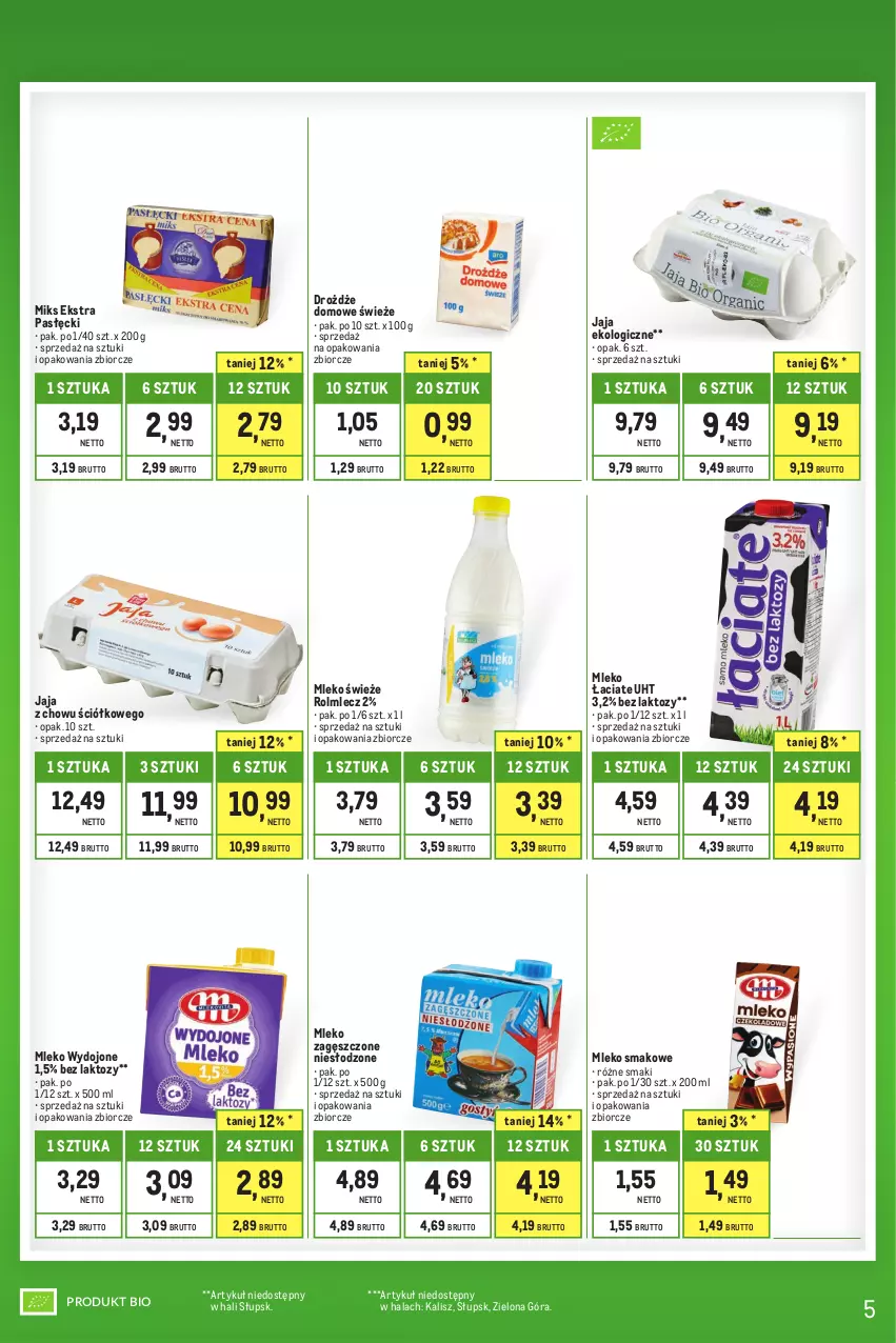 Gazetka promocyjna Makro - Kupujesz więcej płacisz mniej - oferta z alkoholem - ważna 01.06 do 30.06.2023 - strona 5 - produkty: Drożdże, Jaja, Mleko, Mleko smakowe, Mleko zagęszczone, Rolmlecz