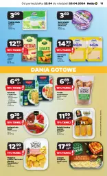 Gazetka promocyjna Netto - Artykuły spożywcze - Gazetka - ważna od 28.04 do 28.04.2024 - strona 11 - produkty: Kurczak, Naleśniki, Serek wiejski, Cheddar, Ser, Twaróg, Tortilla, Havarti, Mlekovita, Serek, Lasagne bolognese, Lasagne, Twaróg chudy, Gouda, Szpinak, Dania gotowe, Mleko