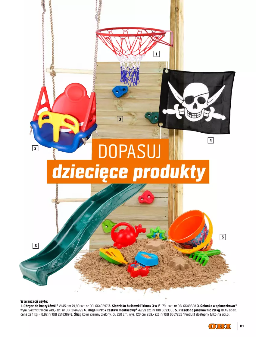 Gazetka promocyjna Obi - Gazetka OBI - ważna 30.03 do 30.06.2022 - strona 111 - produkty: Dzieci, Kosz, Siedzisko