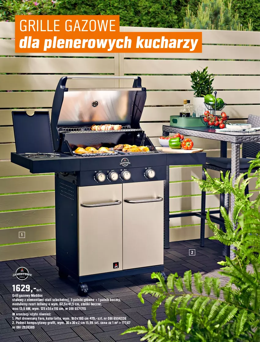 Gazetka promocyjna Obi - Gazetka OBI - ważna 30.03 do 30.06.2022 - strona 70 - produkty: Fa, Gra, Grill, Grill gazowy, Stolik, Termometr