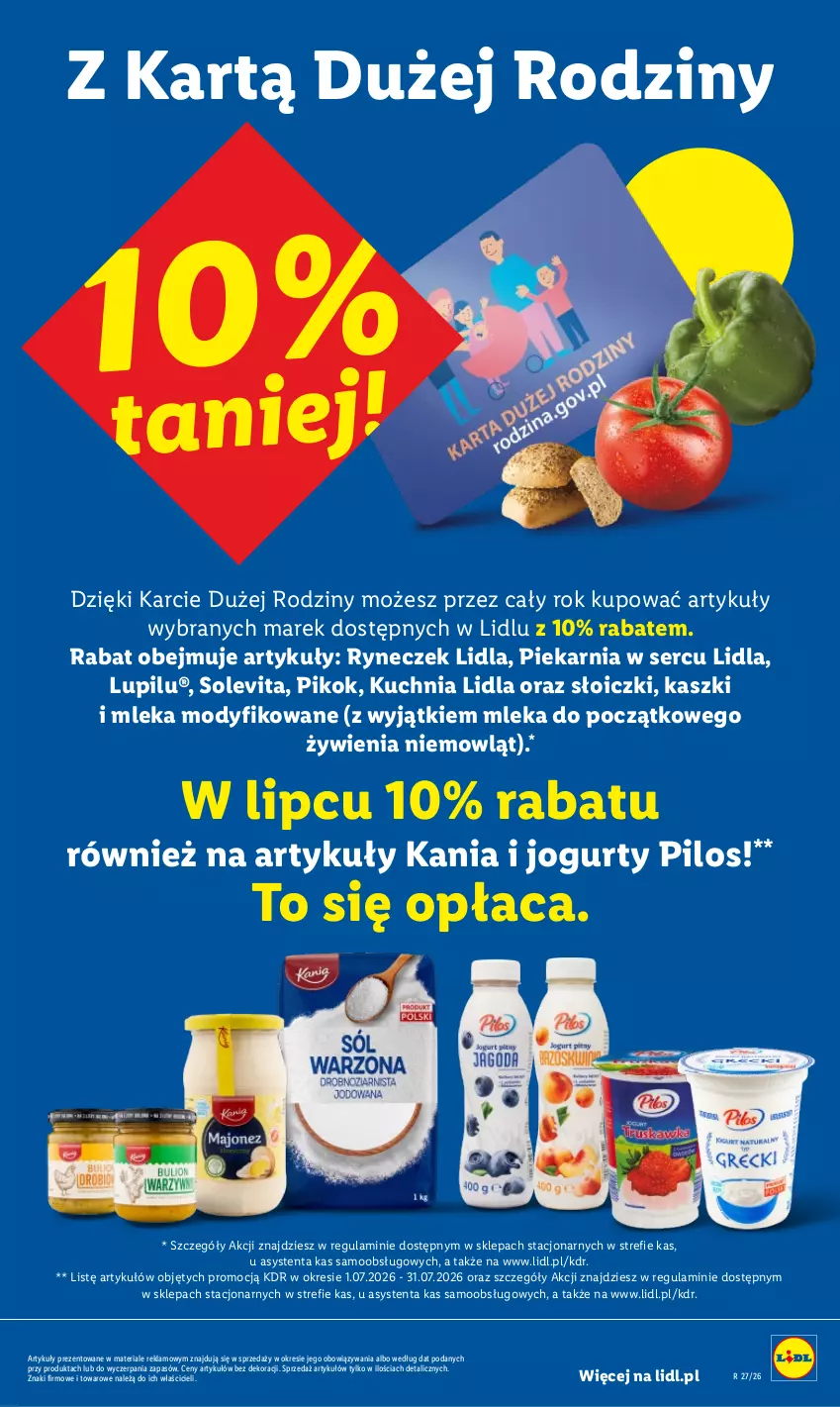 Gazetka promocyjna Lidl - Gazetka ważna od 2.07 do 4.07 - ważna 02.07 do 04.07.2026 - strona 67 - produkty: Jogurt, Kuchnia, PIKOK, Pilos, Ser, Słoiczki