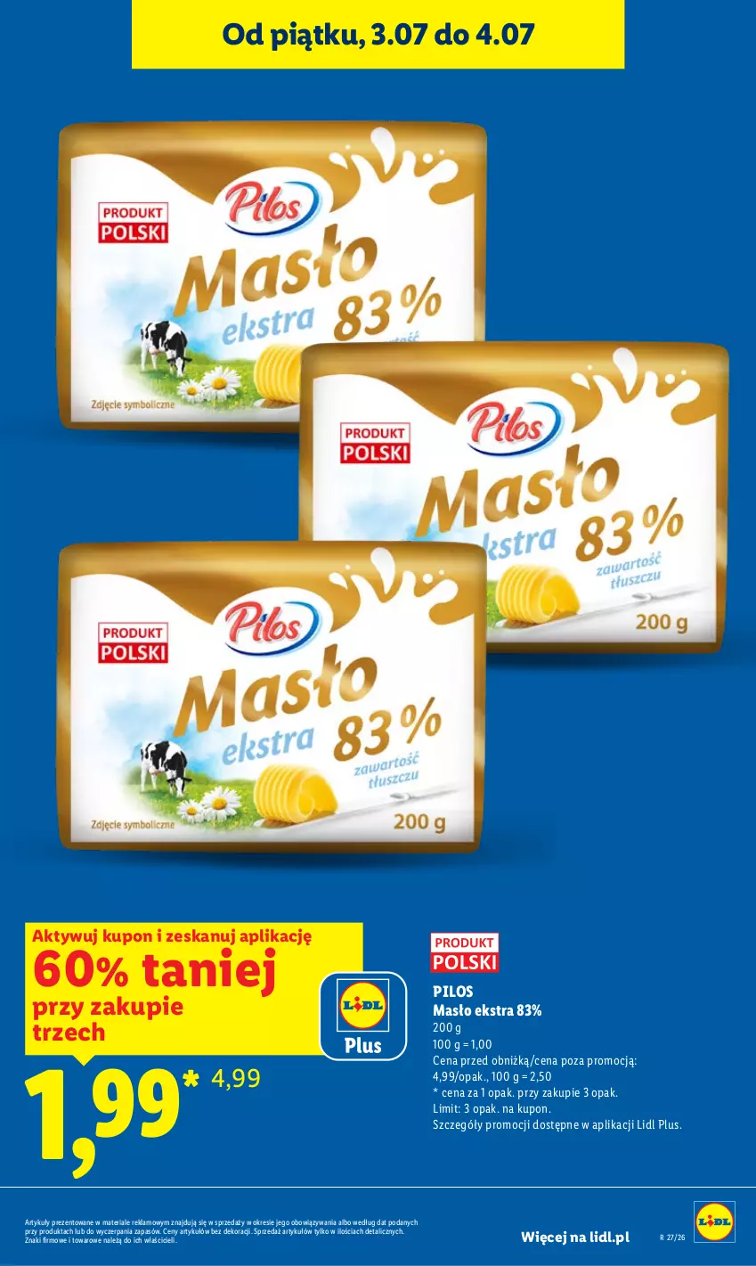Gazetka promocyjna Lidl - Gazetka ważna od 2.07 do 4.07 - ważna 02.07 do 04.07.2026 - strona 7 - produkty: Masło, Pilos