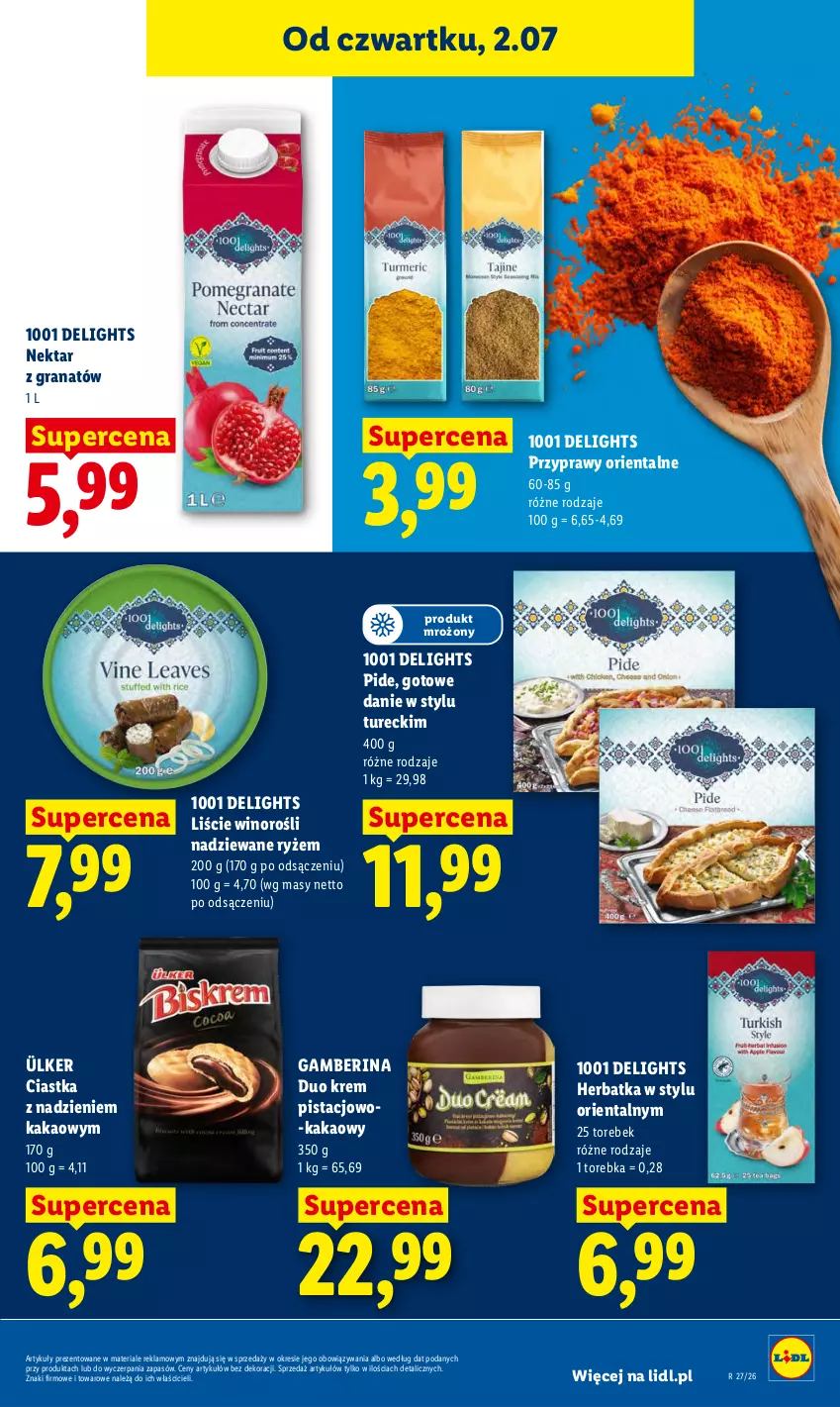 Gazetka promocyjna Lidl - Gazetka ważna od 2.07 do 4.07 - ważna 02.07 do 04.07.2026 - strona 75 - produkty: Ciastka, Gra, Granat, Kakao, Nektar, Przyprawy, Ryż, Torebka, Wino