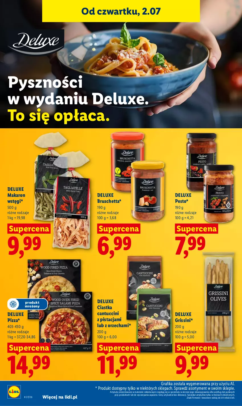 Gazetka promocyjna Lidl - Gazetka ważna od 2.07 do 4.07 - ważna 02.07 do 04.07.2026 - strona 76 - produkty: Ciastka, Gra, Grafika, Grissini, Makaron, Pesto, Pizza