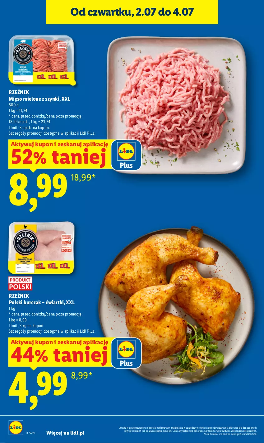 Gazetka promocyjna Lidl - Gazetka ważna od 2.07 do 4.07 - ważna 02.07 do 04.07.2026 - strona 8 - produkty: Kurczak, Mięso, Mięso mielone, Mięso mielone z szynki