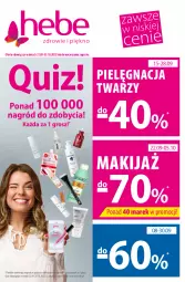 Gazetka promocyjna Hebe - Gazetka - Gazetka - ważna od 05.10 do 05.10.2022 - strona 1 - produkty: Makijaż, Ser, Rum, Pur, Quiz, Podkład do twarzy, Eveline, Rama, Bell, Ewa Schmitt, Maybelline, Kredka do brwi, Tusz, Dell, Serum, Kredka, Tonik, Dermika, Puder, Always, Paleta, Bourjois, Garnier, PureHeals, Gosh, Nacomi, Maska, Podkład, Fa