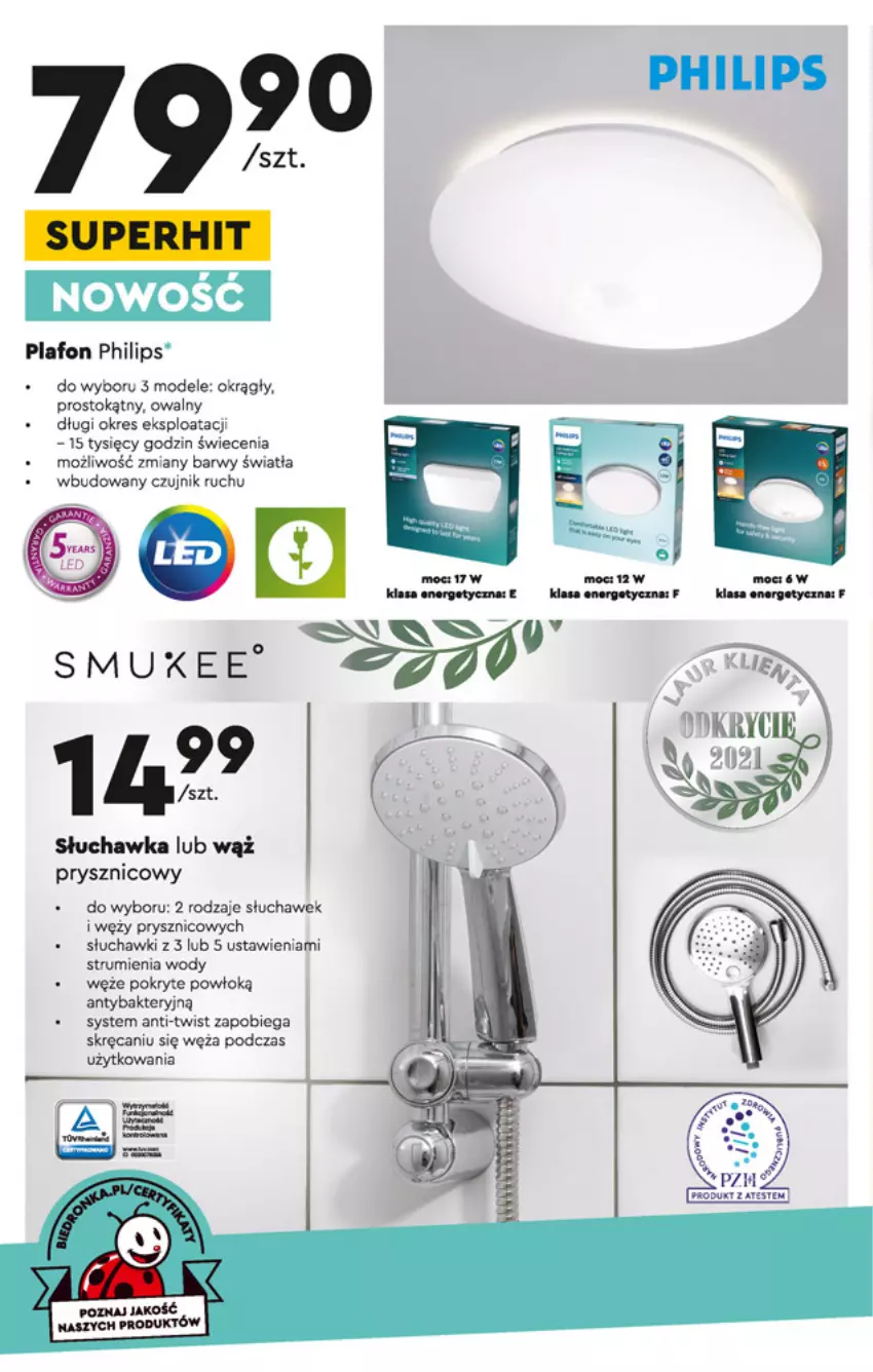 Gazetka promocyjna Biedronka - Okazje tygodnia - ważna 08.11 do 24.11.2021 - strona 10 - produkty: Philips, Plafon, Rum, Słuchawki