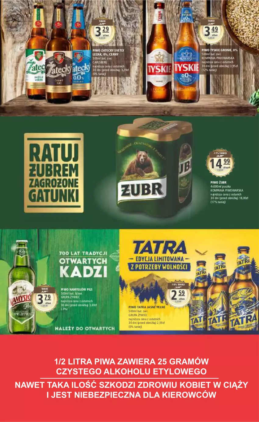 Gazetka promocyjna Arhelan - Gazetka - ważna 01.12 do 10.12.2023 - strona 18 - produkty: Carlsberg, Namysłów, Piwo, Tatra, Tyskie