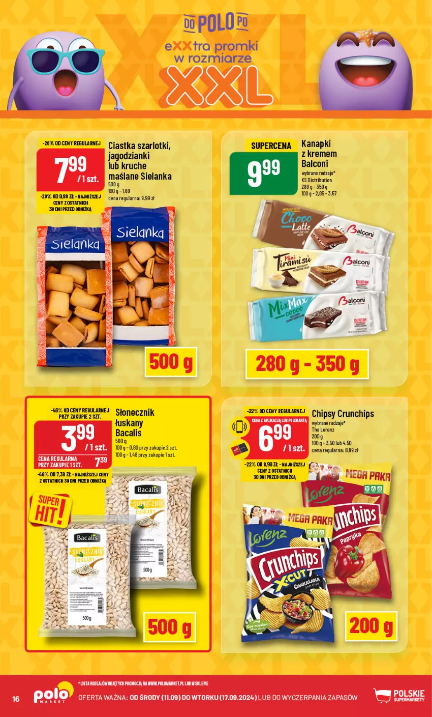 Gazetka promocyjna PoloMarket - Gazetka pomocyjna - ważna 11.09 do 17.09.2024 - strona 16 - produkty: Alcon, Chipsy, Ciastka, Crunchips