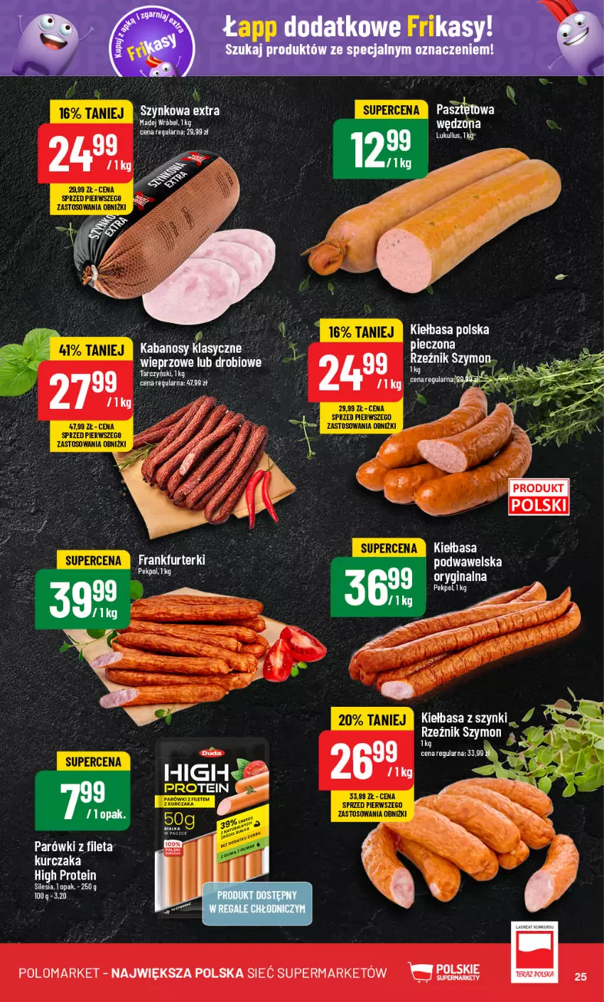 Gazetka promocyjna PoloMarket - Gazetka pomocyjna - ważna 11.09 do 17.09.2024 - strona 25 - produkty: Gin, Kabanos, Kiełbasa, LG, Lion, Madej Wróbel, Parówki, Pekpol, Wawel