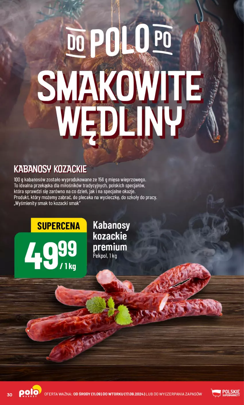 Gazetka promocyjna PoloMarket - Gazetka pomocyjna - ważna 11.09 do 17.09.2024 - strona 30 - produkty: Kabanos, Plecak