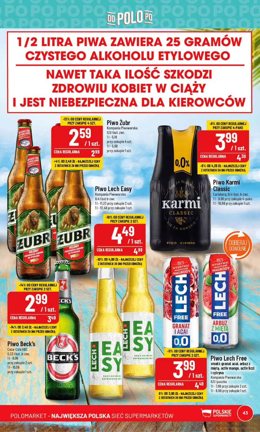 Gazetka promocyjna PoloMarket - Gazetka pomocyjna - ważna 19.07 do 25.07.2023 - strona 43 - produkty: Arbuz, Coca-Cola, Gra, Granat, Karmi, Liczi, Mango, Piwo