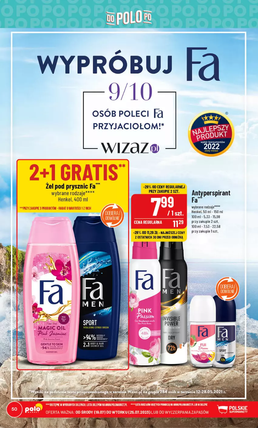 Gazetka promocyjna PoloMarket - Gazetka pomocyjna - ważna 19.07 do 25.07.2023 - strona 50 - produkty: Antyperspirant, Fa