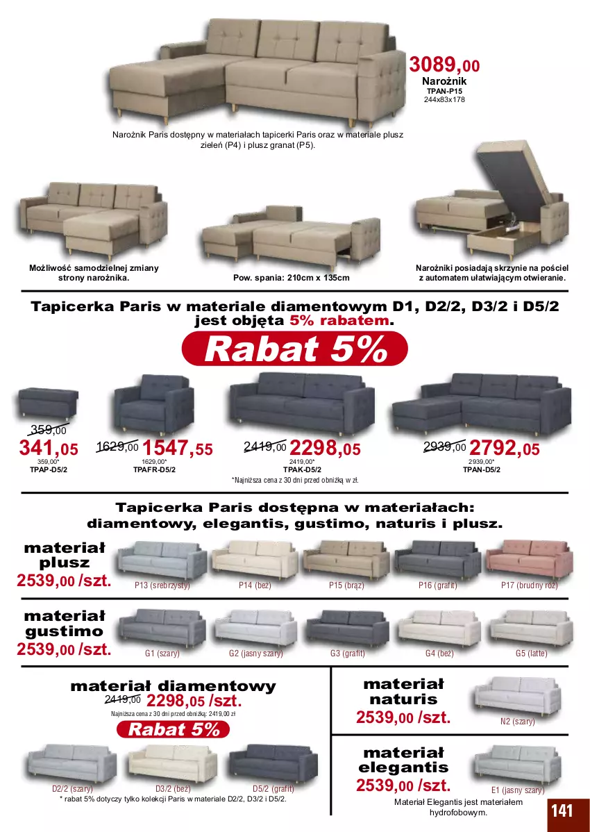 Gazetka promocyjna Bodzio - ważna 01.04 do 30.06.2024 - strona 141 - produkty: Gra, Granat, Narożnik, Pościel, Tapicerka