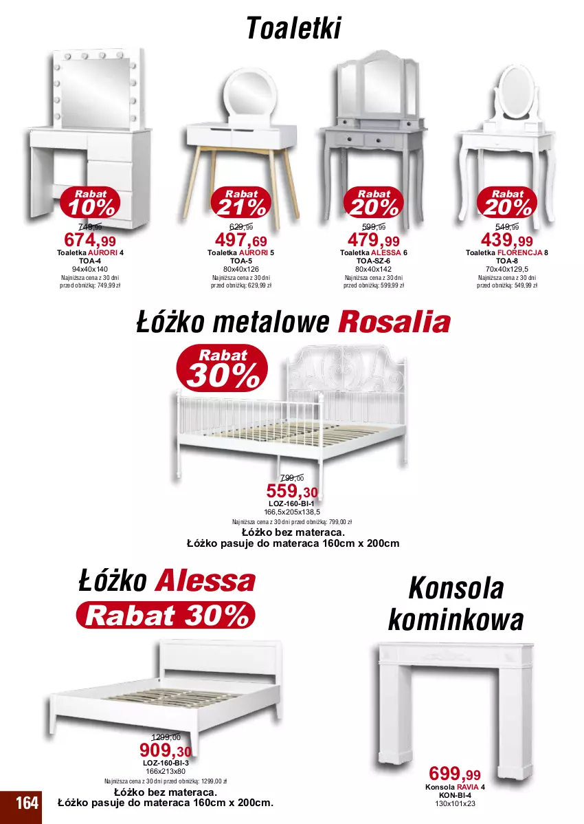 Gazetka promocyjna Bodzio - ważna 01.04 do 30.06.2024 - strona 164 - produkty: Konsola, Materac, Tera, Toaletka