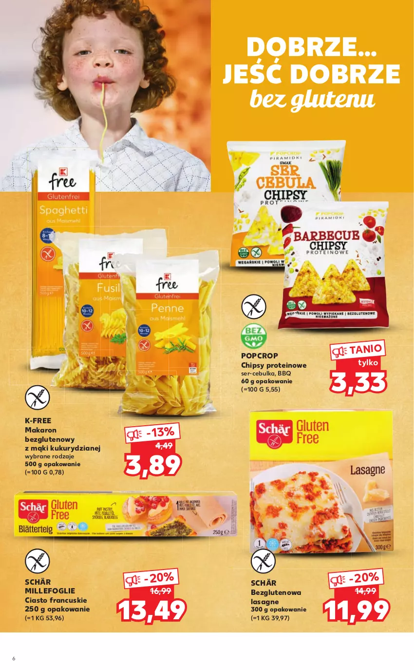 Gazetka promocyjna Kaufland - Oferta ważna  od  27.01.2022 do 09.02.2022 lub do wyczerpania zapasów - ważna 27.01 do 09.02.2022 - strona 6 - produkty: Chipsy, Ciasto francuskie, Lasagne, Makaron, Ser