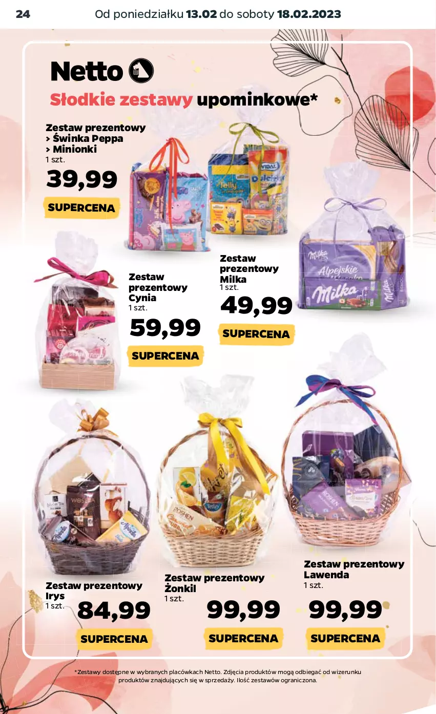 Gazetka promocyjna Netto - Artykuły spożywcze - ważna 13.02 do 18.02.2023 - strona 24 - produkty: Chleb, Croissant, Gra, Hot dog, Inka, Milka, Zestaw prezentowy