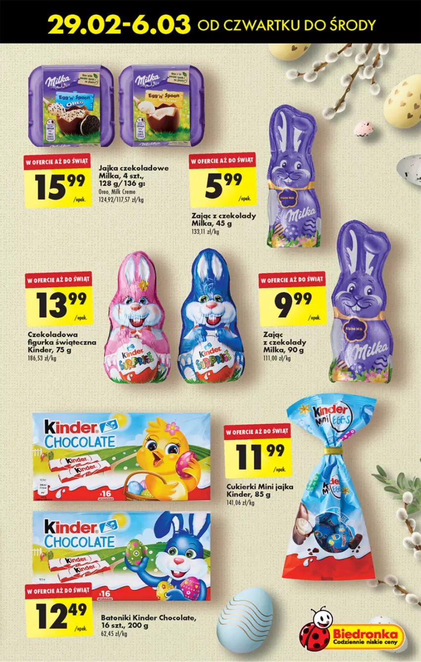 Gazetka promocyjna Biedronka - Od czwartku - ważna 29.02 do 06.03.2024 - strona 55 - produkty: Cukier, Cukierki, Kinder, Milka, Oreo