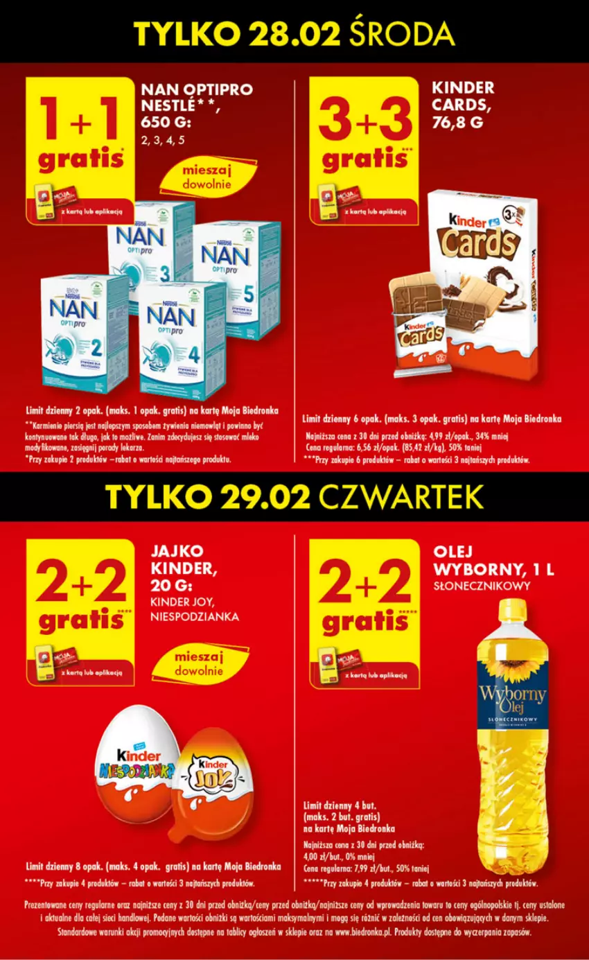 Gazetka promocyjna Biedronka - Od czwartku - ważna 29.02 do 06.03.2024 - strona 7 - produkty: Ba!, Dron, Gra, Karmi, Kinder, Koc, NAN Optipro, Olej, Por, Robot