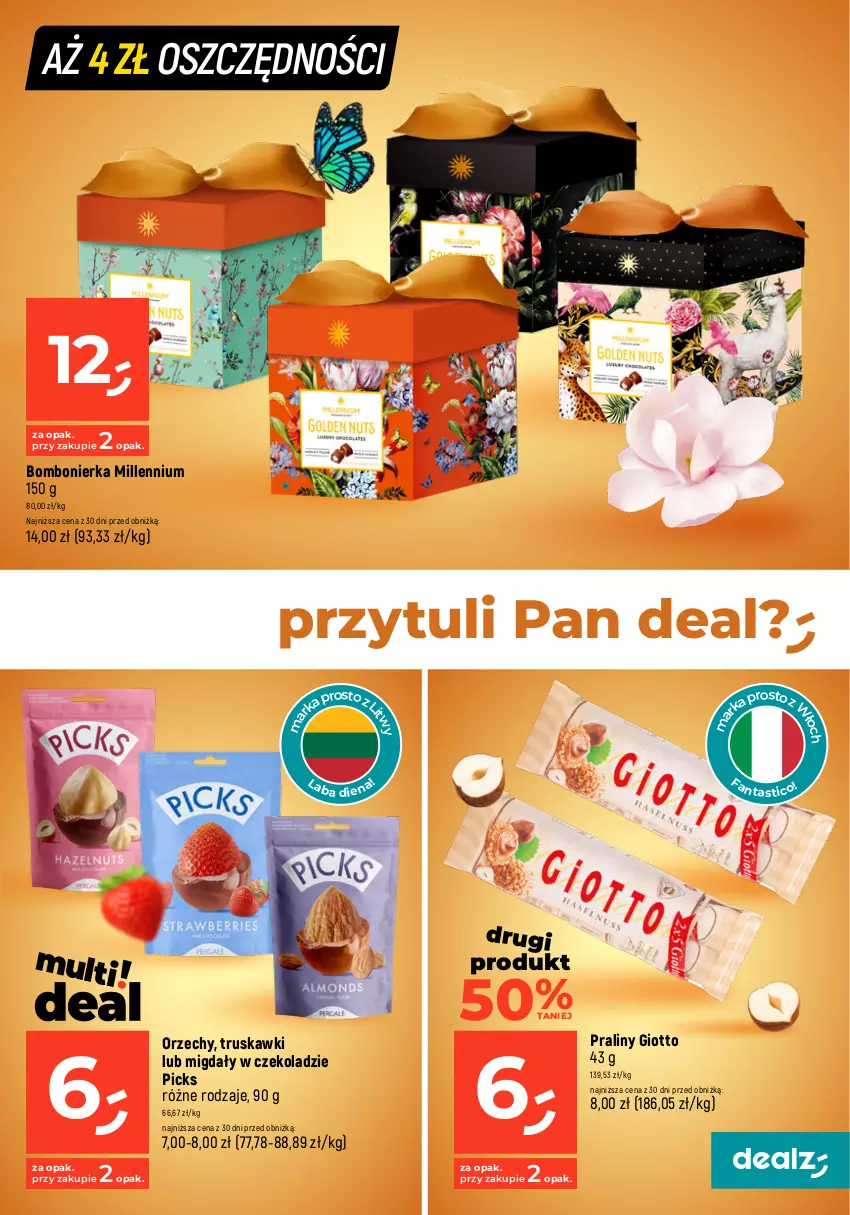 Gazetka promocyjna Dealz - MEGACEN dla domu! - ważna 07.03 do 31.03.2024 - strona 9 - produkty: Baton, Fa, Kinder, Kinder Bueno, Migdały, Migdały w czekoladzie, Praliny, Tonik, Truskawki