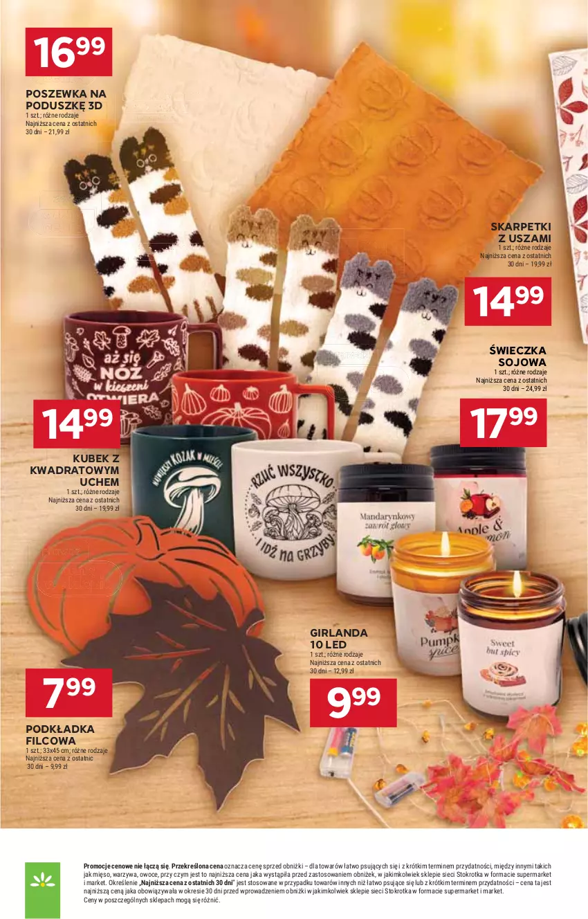 Gazetka promocyjna Stokrotka - Supermarket - ważna 18.09 do 24.09.2025 - strona 7 - produkty: Girlanda, HP, Karp, Kubek, Podkład, Podkładka, Poszewka, Skarpetki, Sok
