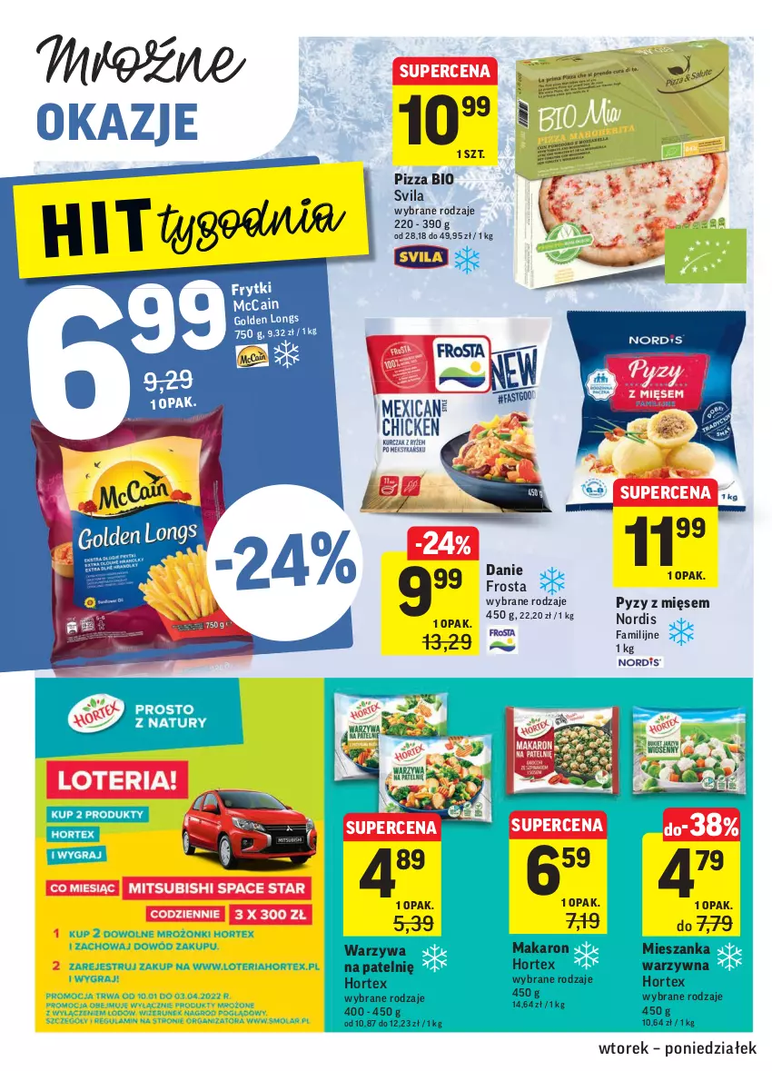 Gazetka promocyjna Intermarche - ważna 11.01 do 17.01.2022 - strona 18 - produkty: Fa, Frosta, Hortex, Makaron, Mieszanka warzyw, Pizza, Warzywa