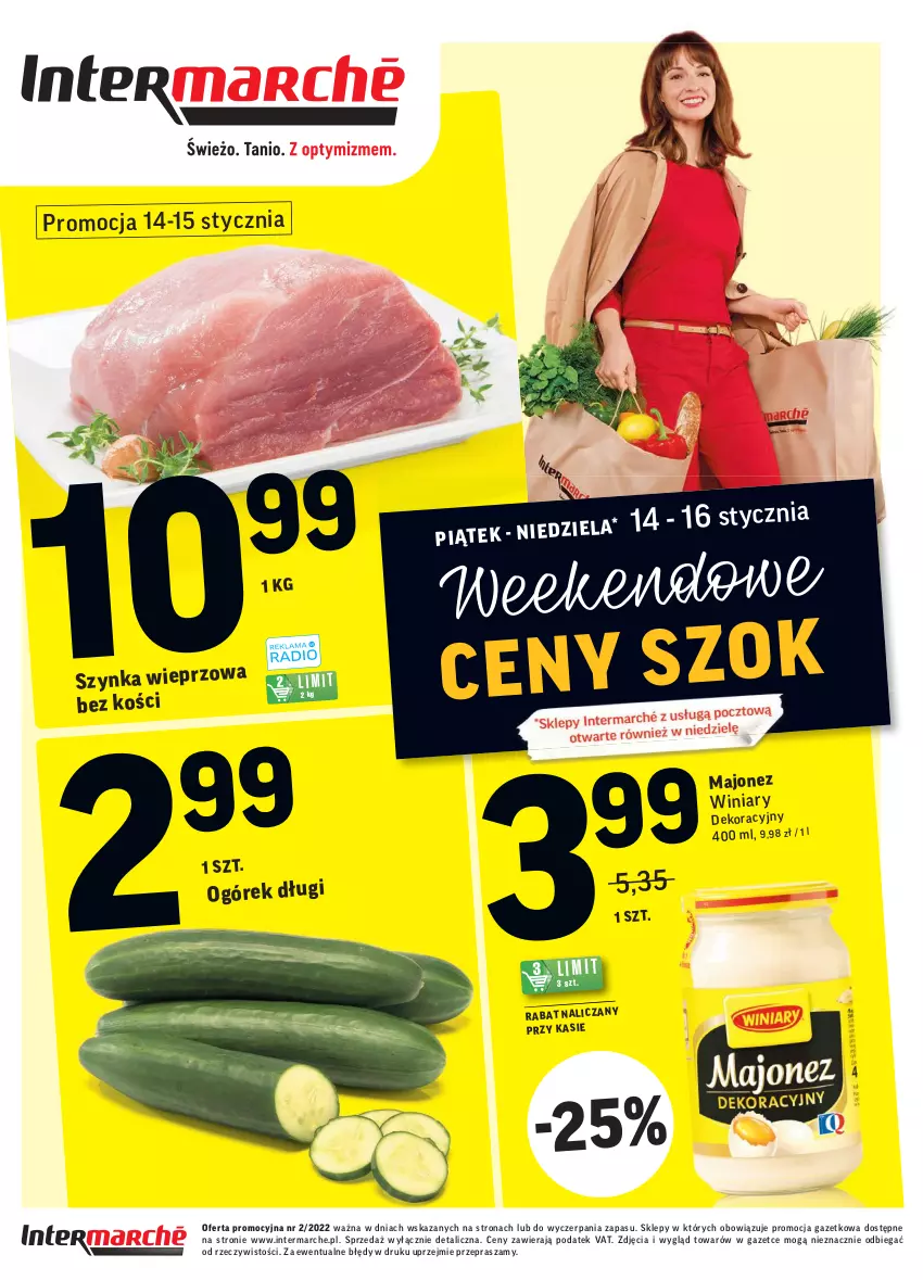 Gazetka promocyjna Intermarche - ważna 11.01 do 17.01.2022 - strona 40 - produkty: Majonez, Ogórek, Szynka, Winiary