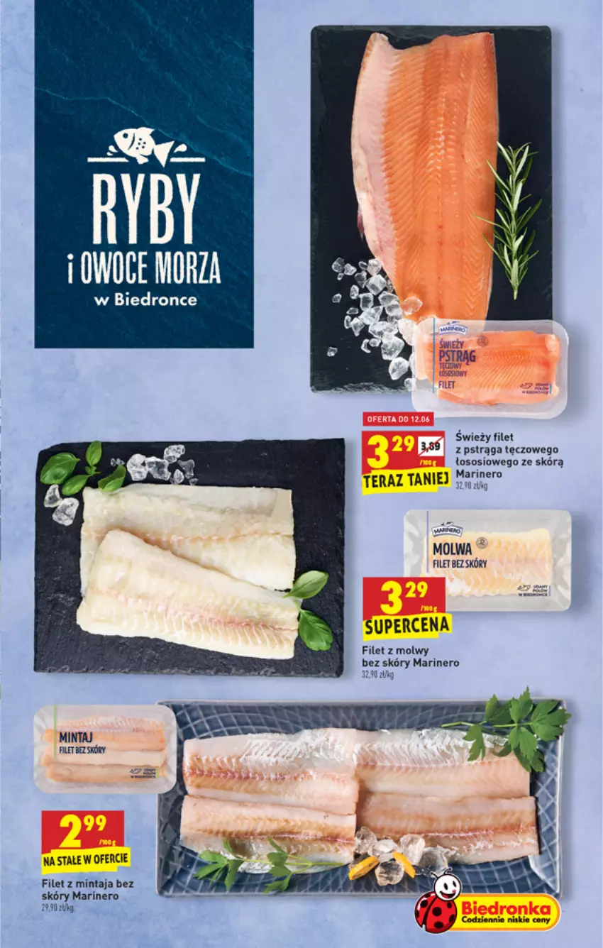 Gazetka promocyjna Biedronka - W tym tygodniu - ważna 10.06 do 16.06.2021 - strona 25 - produkty: Filet z mintaja, Mintaj, Pstrąg, Sos, Tera