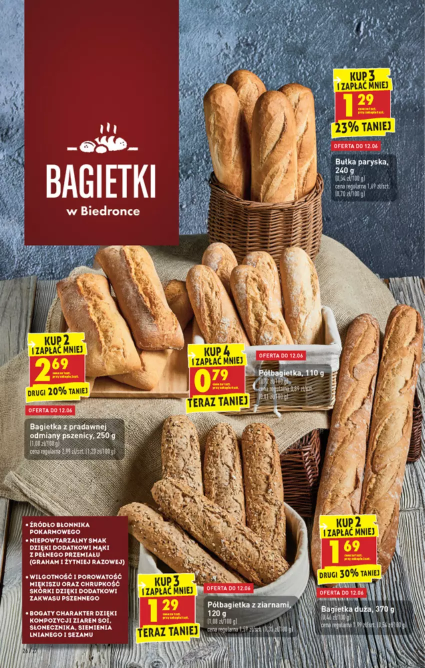 Gazetka promocyjna Biedronka - W tym tygodniu - ważna 10.06 do 16.06.2021 - strona 26 - produkty: Bagietka, Bułka, Fa, Gra, LG, Półbagietka, Por, Tera, Waga