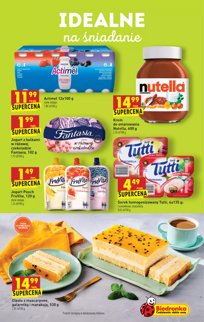 Gazetka promocyjna Biedronka - W tym tygodniu - ważna 10.06 do 16.06.2021 - strona 27 - produkty: Actimel, Fa, Fanta, Gala, Jogurt, Mascarpone, Nutella, Ser, Serek, Serek homogenizowany