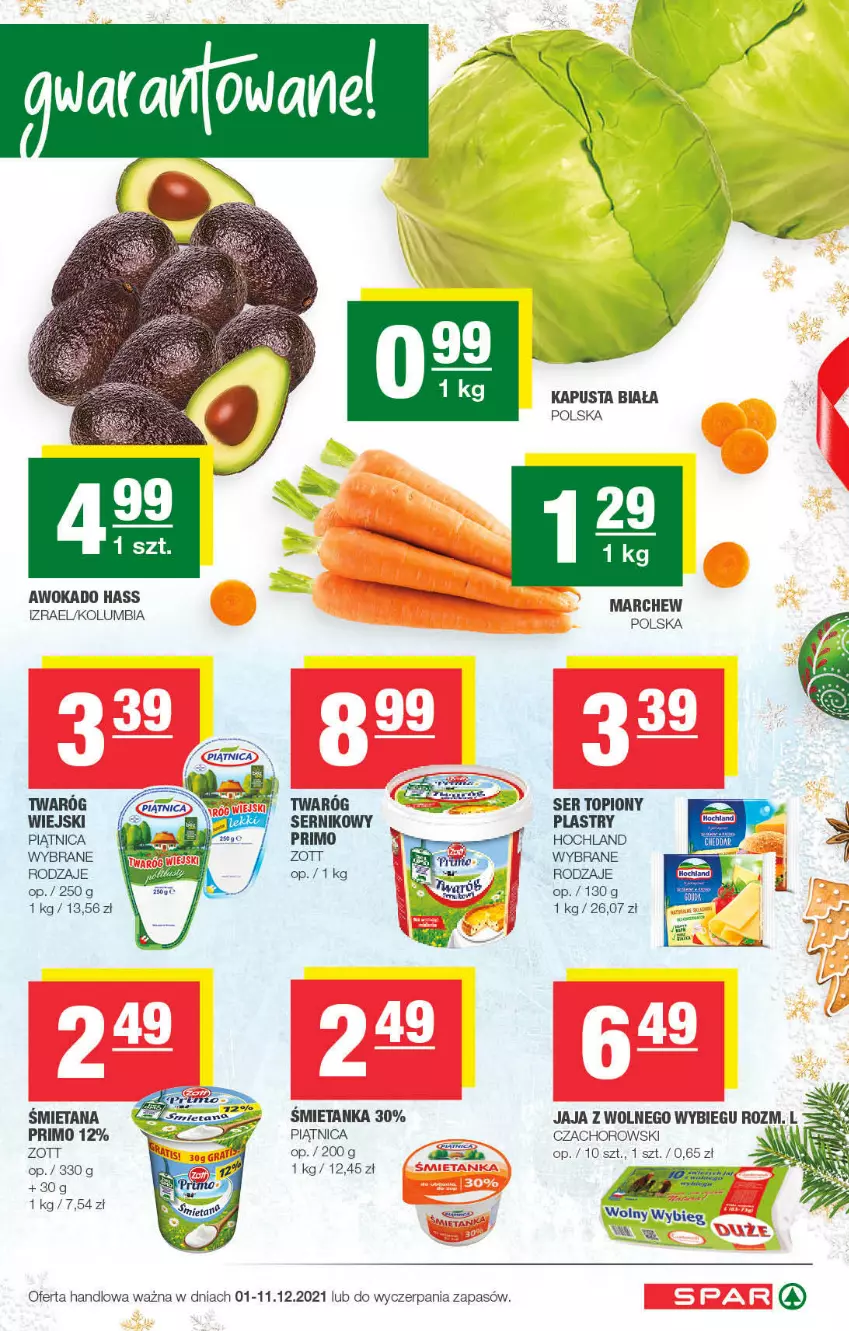 Gazetka promocyjna Spar - Spar - ważna 28.11 do 08.12.2021 - strona 3 - produkty: Hochland, Ole!, Piątnica, Ser, Ser topiony, Top, Twaróg, Zott