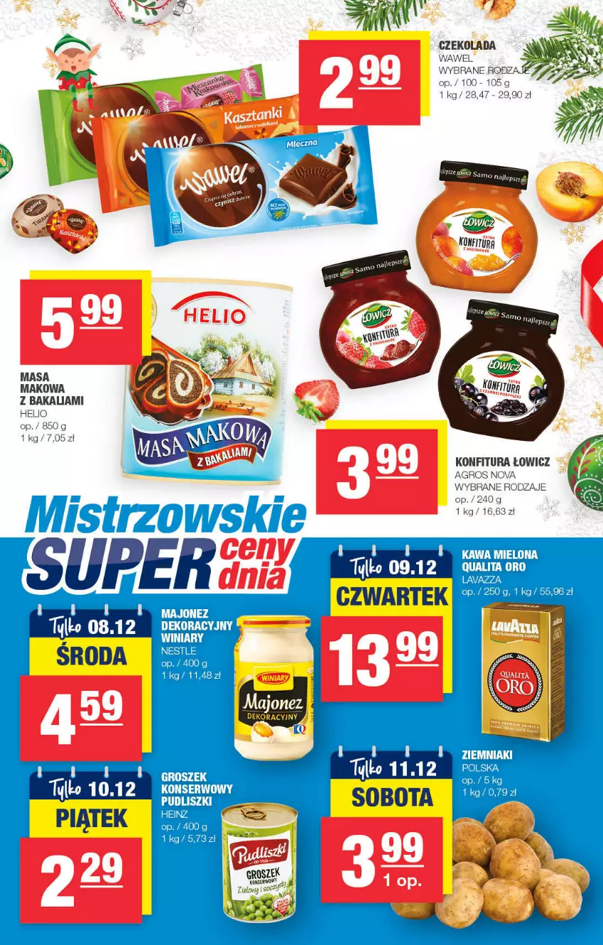 Gazetka promocyjna Spar - Spar - ważna 28.11 do 08.12.2021 - strona 5 - produkty: Czekolada, Groszek, Helio, Konfitura, Majonez, Ser, Wawel