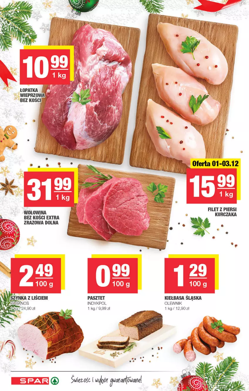 Gazetka promocyjna Spar - Spar - ważna 28.11 do 08.12.2021 - strona 8 - produkty: Kiełbasa, Kiełbasa śląska, Olewnik, Pasztet, Wołowina