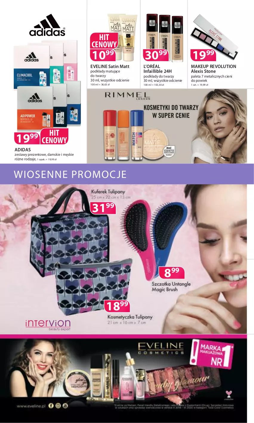 Gazetka promocyjna Drogerie Polskie - ważna 12.03 do 31.03.2021 - strona 2 - produkty: Adidas, Eveline, Fa, L’Oréal, Paleta, Podkład, Sati