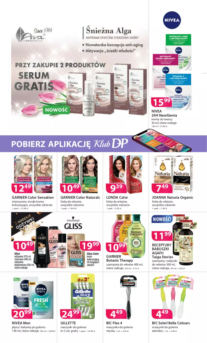 Gazetka promocyjna Drogerie Polskie - ważna 12.03 do 31.03.2021 - strona 4 - produkty: Bell, Bella, BIC, Fa, Garnier, Gillette, Gra, Joanna, Maszynka, Maszynka do golenia, Nivea, Nivea Men, Sati, Szampon, Szynka