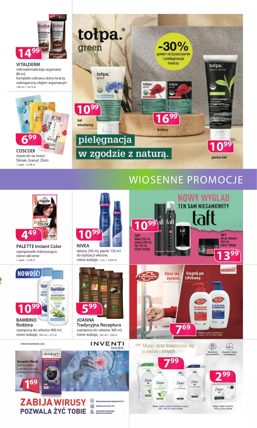 Gazetka promocyjna Drogerie Polskie - ważna 12.03 do 31.03.2021 - strona 5 - produkty: Gra, Granat, Joanna, Lakier, Maska, Maska medyczna, Nivea, Olej, Palette, Szampon