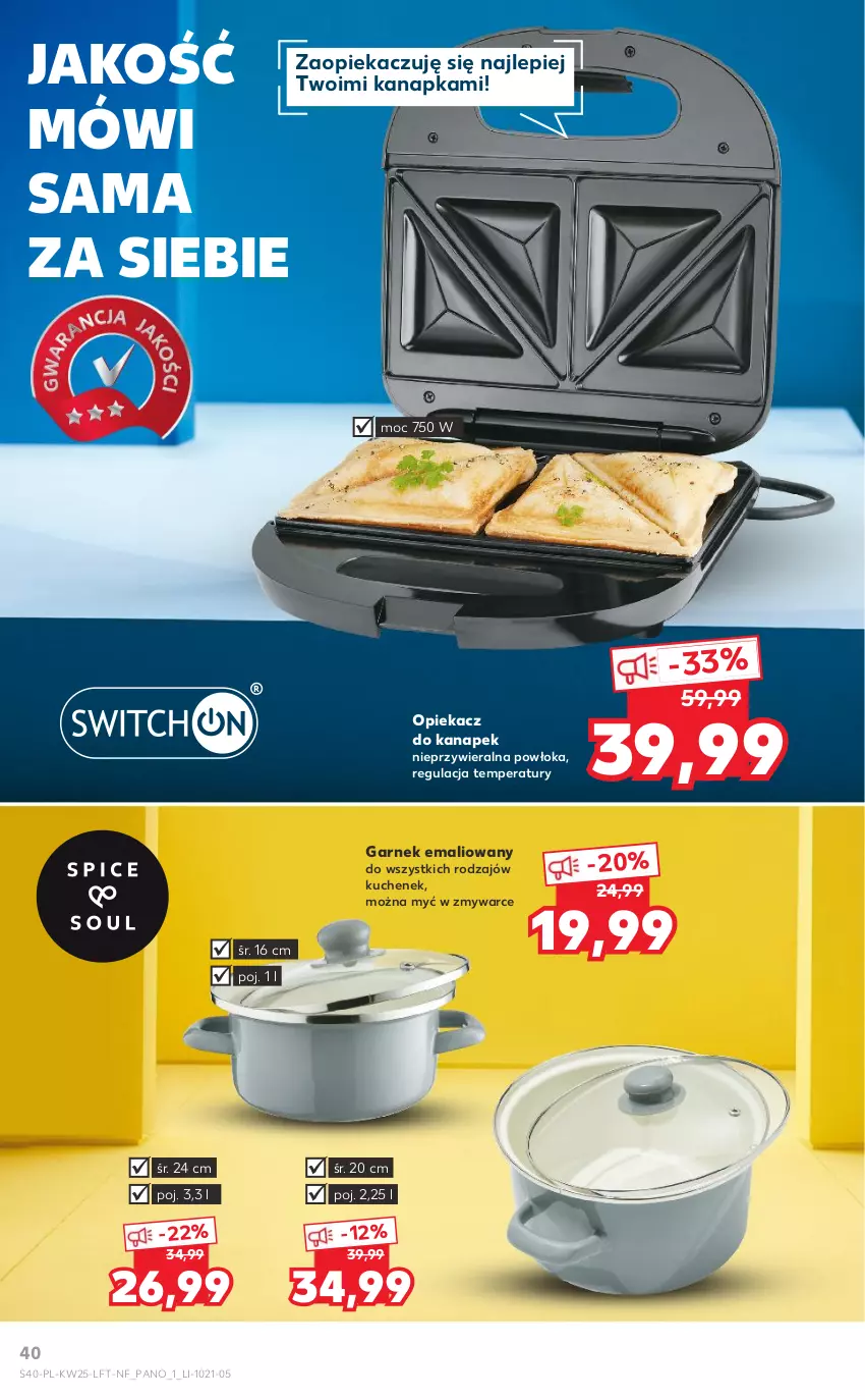 Gazetka promocyjna Kaufland - OFERTA TYGODNIA - ważna 24.06 do 30.06.2021 - strona 40 - produkty: Garnek, Opiekacz do kanapek